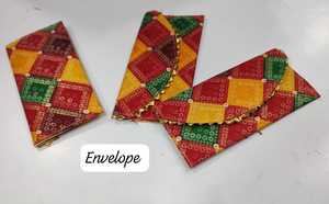 Sobre de tela estampada de diseño para regalo de boda Shagun, cubierta para dinero hecha a mano, sobre tradicional para regalo de dinero nupcial festivo - Product Image 2