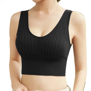 Sujetador deportivo acanalado sin costuras, Top de Yoga a prueba de golpes, Bralette transpirable con efecto Push-Up, ropa de entrenamiento de gimnasio de alta elasticidad para mujer, nuevo - Product Image 4