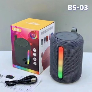 Altavoz Inalámbrico BS-03 con Correa <span class=keywords><strong>de</strong></span> Transporte, Carcasa <span class=keywords><strong>de</strong></span> Malla <span class=keywords><strong>de</strong></span> Tela, Tira <span class=keywords><strong>de</strong></span> Luces RGB, Dispositivo para Exteriores, Camping, Emergencias, Venta al Por Mayor - Product Image 6