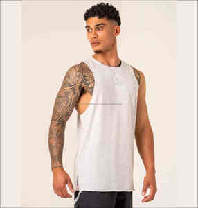 100% Cotton Men's <b>Tank</b> <b>Tops</b> Breathable Summer Fitness Sport Vest Fashion Stringer Sleeveless Bodybuilding Gym - Product Image 1