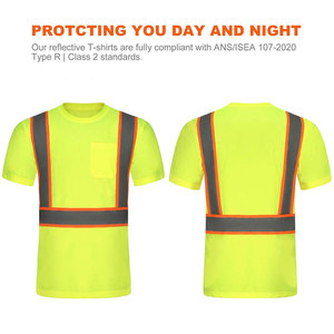 เสื้อยืดเซฟตี้ผู้ชาย Econex Sports สีน้ำเงินสะท้อนแสง ป้องกันรอยยับ ระบายอากาศ แห้งเร็ว มองเห็นได้ชัดเจน ผลิตจากผ้าฝ้าย - Product Image 3