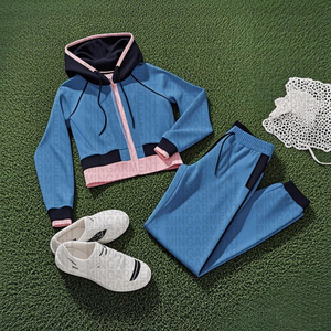 Ensemble de survêtement évasé de créateur de haute qualité pour homme, en coton tissé 100% vintage, coupe slim, effet vieilli, avec sweat à capuche zippé, séchage rapide, idéal pour l'hiver - Product Image 4