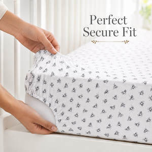 100% Organic Cotton Baby Crib Sheet | Fitted Knitted Plant Soft Breathable Custom <b>Bedding</b> OEM Wholesale India Supply Babies - Product Image 3