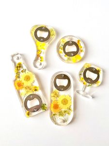 Ouvre-bouteille de luxe en résine époxy avec tête en acier inoxydable pour bouteilles de bière, de soda et de boissons - Product Image 2