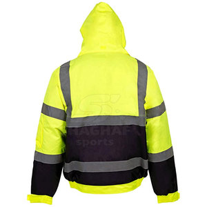 Chaqueta de seguridad para trabajo en colores personalizados, chaquetas de alta visibilidad reflectantes. - Product Image 2