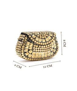 Bolsos de mano de noche para mujer, de nácar, metalizados, con mosaico y kundan, estilo indio, multicolor, de f s i - Product Image 2