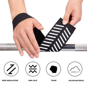 สายรัดข้อมือยกน้ำหนักแบบหนาพิเศษ ระบายอากาศได้ดี เป็นมิตรกับสิ่งแวดล้อม ผลิตจากผ้าฝ้าย สำหรับออกกำลังกาย ยูนิเซ็กซ์ เหมาะสำหรับยกน้ำหนักในยิมและเดดลิฟท์ - Product Image 4