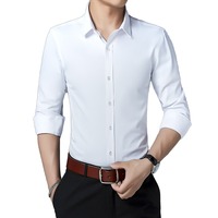 Chemise décontractée à manches courtes pour homme, coupe classique, vert foncé, tricotée, couleur unie, col rond, 100% coton, respirante