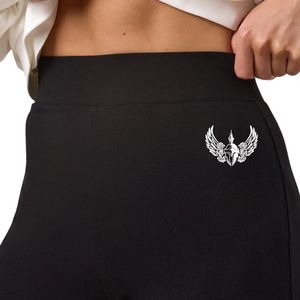 Leggings Deportivos de Algodón Negro para Mujer, Cintura Alta, Elásticos, Suaves al Tacto, para Yoga, Ropa Deportiva, Uso Diario - Product Image 4