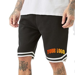 Shorts Bermuda Noirs pour Hommes avec Logo Personnalisé, Impression par Transfert Thermique, Séchage Rapide, Taille Élastique, Vêtements de Sport Casual - Product Image 4