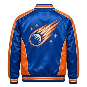 Chaqueta Bomber de Satén Personalizada, Chaqueta Bomber Universitaria Personalizada para Escuelas, Universidades, Equipos Deportivos, Clubes, Proveedor de Marca Privada - Product Image 2