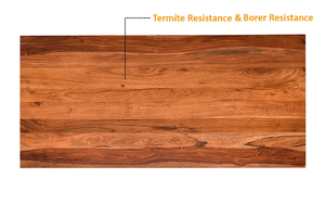 Juego de Mesa de Comedor de Madera Maciza para 4 Personas, Mesa y Sillas Rectangulares de Madera, Acabado Natural, Mesa de Comedor para el Hogar - Product Image 6