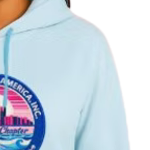 Women's Sky <b>Blue</b> Chapter Graphic Hoodie Casual Long Sleeve Pullover Everyday Streetwear Comfortable Lifestyle Clothing <b>Top</b> - Product Image 4