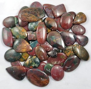 Cabochon d'agate sanguine de qualité supérieure, poli et lisse, pierre précieuse en vrac pour la fabrication de bijoux - Product Image 6