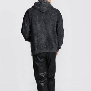 Sweat à capuche streetwear 100% coton de qualité supérieure, délavé à l'acide et au pierre, style vintage, pour fabricants OEM - Product Image 2
