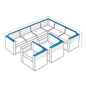 Outdoor Performance Solid Modern Plain Dyed Minimalist Sectional Patio Furniture <b>Covers</b> Viet Nam Full Sectional Set <b>Cover</b> - Product Image 2