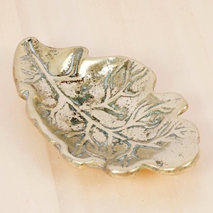 Vintage Style Silver Finished Brass Leaf <b>Plate</b> Decorative Serving Tray Ideal For <b>Snacks</b> Dry Fruits Table Decor Kitchen Use - Product Image 2