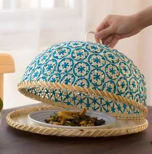 Handwoven Bamboo Food Cover Eco Friendly Kitchen <b>Table</b> <b>Protection</b> Natural Woven Food Dome Cover Supplier - Product Image 3