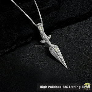 High Quality Faith Jewelry Pendant With Brilliant Moissanite Stone Detail And Luxury Hip Hop Finish - Product Image 3