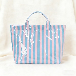 Bolsa de Playa Grande Impermeable de PVC con Rayas, Ligera, Diseño Colorido, para Mujer - Product Image 5