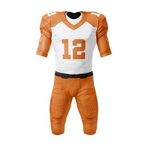 Maillots de football américain personnalisés avec nom d'équipe, 100 % polyester, manches courtes, à carreaux, grande taille, avec logo frontal - Product Image 5