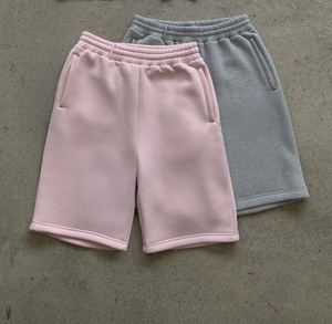 Shorts de sport décontractés pour hommes personnalisés en coton épais, taille élastique, séchage rapide, respirants, effet vieilli, délavé au soleil, délavé à l'acide - Product Image 3