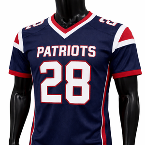 Maillot de football américain personnalisé, grande taille, séchage rapide, respirant, antibactérien, tissu 100% polyester, sublimé, brodé - Product Image 1