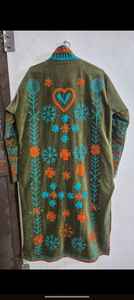 Chaqueta Bordada a Mano Estilo Suzani, Abrigo Acolchado de Algodón Vintage Boho, Ropa de Invierno Étnica Floral para Mujer, Túnica de Seda Bohemia - Product Image 5