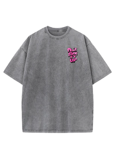 Camiseta Retro OEM 100% Algodón Grueso para Hombre, Talla Grande, Impresión DTG, Logotipo, Lavado Ácido, Estilo Vintage, Personalizada - Product Image 3