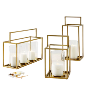 Luxury Candle Holder with <b>Black</b> Metal Base Heat Resistant for Home Decoration Metal Glass Votives Candle Holder - Product Image 5