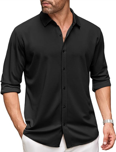 Chemises respirantes pour hommes disponibles en gros, avec un design Coofandy de haute qualité, offrant des manches longues confortables et des options variées. - Product Image 4