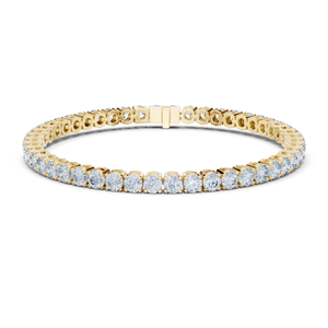 Solitaire Tennis <b>Bracelet</b> Round Cut Lab Grown Diamond 10K 14K <b>Solid</b> Gold DEF VVS Luxury <b>Bracelet</b> Fine Jewelry Wholesale Supplier - Product Image 3
