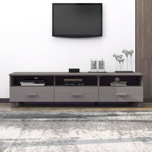 HAMAR grigio chiaro legno massello pino TV Stand 62.2 "x 15.7" x 15.7" - Product Image 1