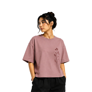 Custom Womens Boxy T Shirt Premium Cotton <b>Drop</b> Shoulder Short Sleeve Tee Casual Streetwear OEM ODM Wholesale Apparel Manufacture - Product Image 1