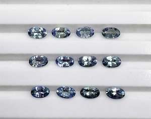 Lot en gros de pierres précieuses naturelles Tanzanite ovale taillée, facettées, bleu violet, pour la fabrication de bijoux - Product Image 1