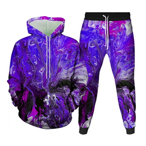 Service OEM – Ensemble de survêtement d'hiver en polyester épais, coupe-vent et réversible, personnalisable sur mesure pour homme, avec capuche unie et vierge pour sublimation - Product Image 6