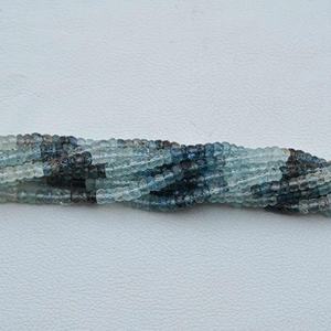 Cuentas de Rondelle de Aguamarina de musgo Natural, hilo de joyería con cuentas facetadas de Aguamarina verde azul de alta calidad, precio de fábrica al por mayor - Product Image 4