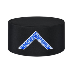 Gorra de Masonería Master Mason Blue Lodge, Negra con Símbolo Masónico Bordado en Azul, Insignia Ceremonial Premium - Product Image 2