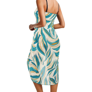 ผ้าคลุมชายหาดสำหรับผู้หญิง ผ้าปาเรโอ ผ้าซารองเนื้อนุ่ม ผลิตจากผ้าสแปนเด็กซ์/โพลีเอสเตอร์ พิมพ์ลายด้วยเทคนิค Heat-Transfer แห้งเร็ว น้ำหนักเบา ชุดว่ายน้ำ รับทำโลโก้ตามสั่ง OEM - Product Image 3