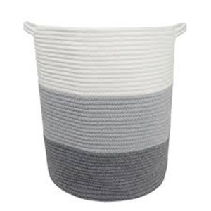 Clothing Organizer <b>Foldable</b> Collapsible Stackable 100% Cotton Eco-Friendly Durable Lightweight Portable Woven Multiple <b>Basket</b> - Product Image 3