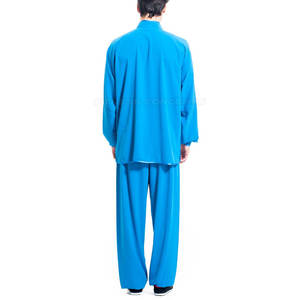 Conjuntos de Artes Marciales de Kung Fu Personalizados al por Mayor, Chaqueta de Manga Larga y Pantalones 100% Algodón, Ropa Tradicional China para Hombre - Product Image 3