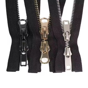 Vente directe d'usine Haute qualité 3 #   5 #   Fermeture éclair métallique à double curseur, ouverture bidirectionnelle, pour manteaux, bagages et sacs - Product Image 2