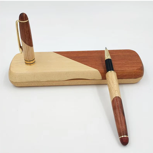 Porte-stylos/support en bois d'acacia au design unique pour bureau, décoratif et promotionnel, à prix abordable. - Product Image 2