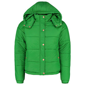 New Arrival Wholesale <b>Winter</b> Warm Breathable Knitted Puffer Jackets Front Customized Logo Design Waterproof Hooded Customized - Product Image 1