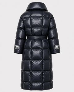 OEM Custom Logo Winter Extremely Warm Long <b>Line</b> Puffer Quilted Jacket Women Hooded <b>Coat</b> Waterproof Windproof Thermal Outerwear - Product Image 6