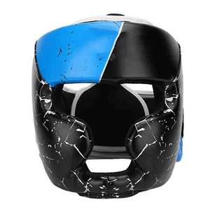 Casco de Boxeo de Cuero Personalizado de Alta Calidad con Logotipo Personalizado, Casco de Protección para Entrenamiento Deportivo, Fitness y Ejercicio para Hombres - Product Image 1