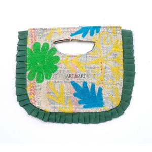 Nouvelle pochette à main tendance et sac de soirée, sac à bandoulière Kantha pour femme avec fermeture magnétique, idéal pour les occasions décontractées - Product Image 6