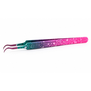 Pince à épiler de précision à pointe incurvée en U, outil de beauté en métal durable pour extensions de cils - Product Image 1