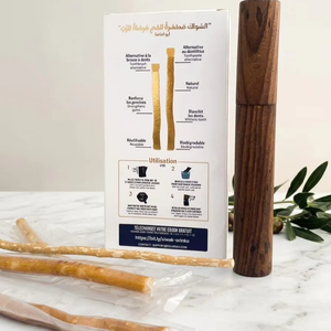 Traditional Herbal Miswak Sticks Natural Teeth Cleaning Meswak Tooth Care Pack of Four with Wooden Holder Gift <b>Set</b> - Product Image 1