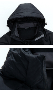Unisex <b>Winter</b> Thin Full-Zip Lightweight Canvas Bomber Jacket Casual Track <b>Coat</b> <b>Hooded</b> Waterproof - Product Image 6